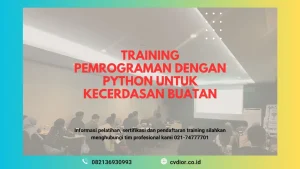 PELATIHAN PEMROGRAMAN DENGAN PYTHON UNTUK KECERDASAN BUATAN JAKARTA