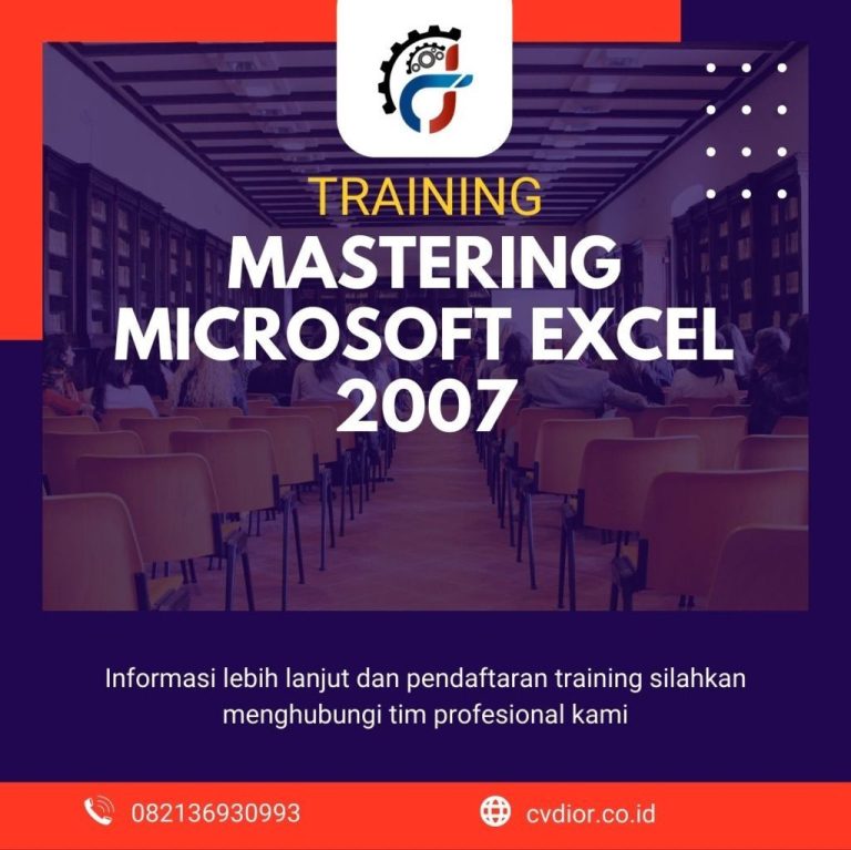 PELATIHAN MASTERING MICROSOFT EXCEL 2007 - CV Diorama Success