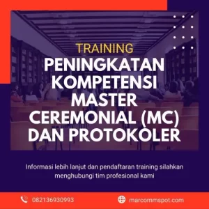 pelatihan peningkatan kompetensi master ceremonial (mc) dan protokoler surabaya