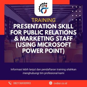 pelatihan presentation skill for pr & marketing staff