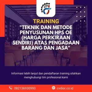 pelatihan teknik dan metode penyusunan hps oe surabaya