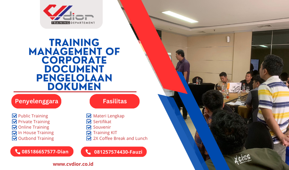 TRAINING MANAGEMENT OF CORPORATE DOCUMENT PENGELOLAAN DOKUMEN