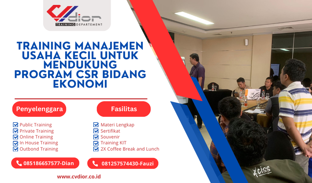 TRAINING MANAJEMEN USAHA KECIL UNTUK MENDUKUNG PROGRAM CSR BIDANG EKONOMI