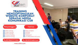 TRAINING MENGOPTIMALKAN WEBSITE KORPORAT SEBAGAI MEDIA KOMUNIKASI CSR