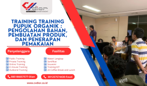 TRAINING TRAINING PUPUK ORGANIK PENGOLAHAN BAHAN, PEMBUATAN PRODUK, DAN PENERAPAN PEMAKAIAN