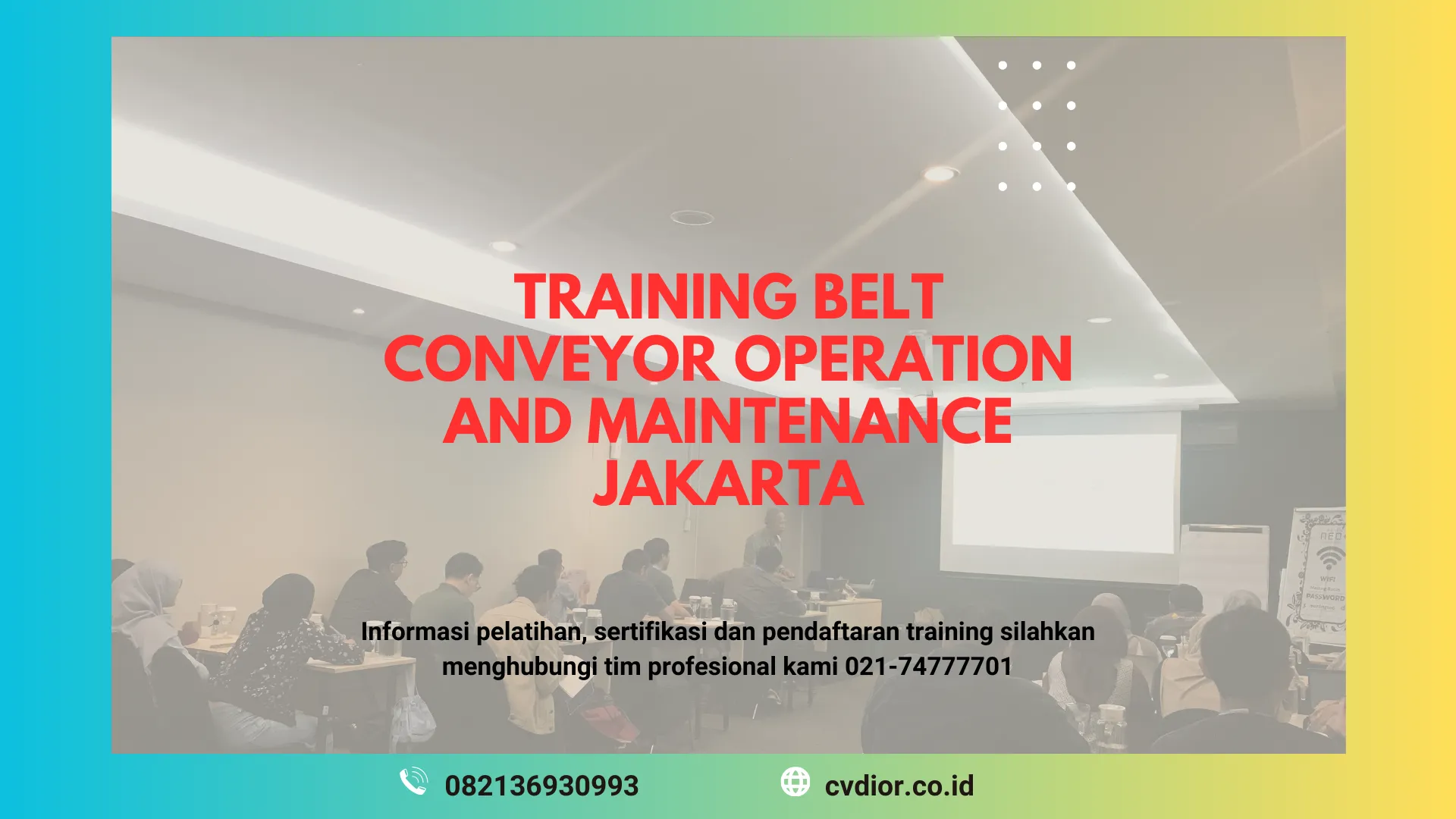 PELATIHAN BELT CONVEYOR OPERATION MAINTENANCE SURABAYA