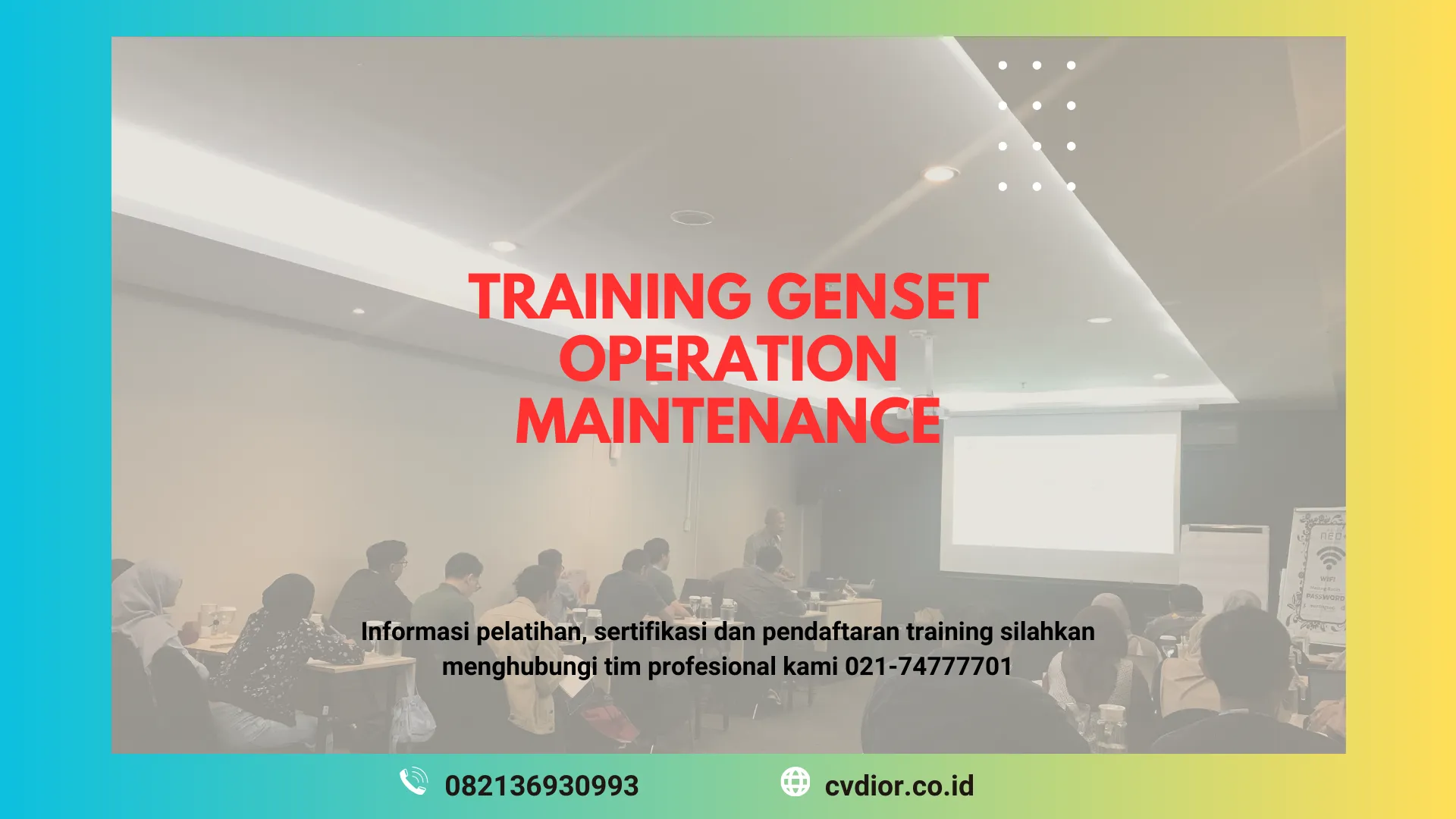PELATIHAN GENSET OPERATION MAINTENANCE SURABAYA